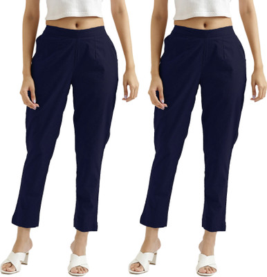 Mast Kalandar Regular Fit Women Dark Blue Trousers