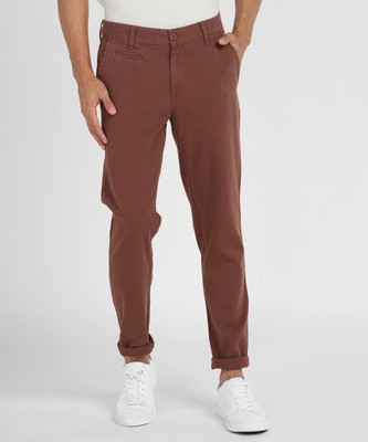 Roadster Slim Fit Men Brown Trousers