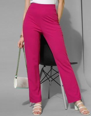 Selvia Regular Fit Women Pink Trousers