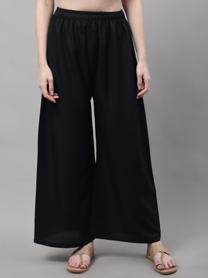VALLES365 by S.c. Flared Men Black Trousers
