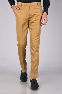 BRD Slim Fit Men Khaki Trousers