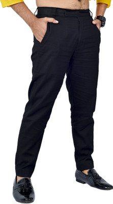 DRESSED UP DIVAS Regular Fit Men Black Trousers