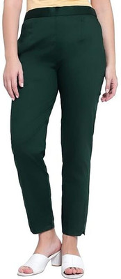 MOKSH Regular Fit Women Dark Green Trousers