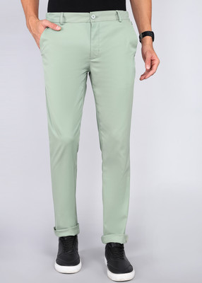KILLER Slim Fit Men Light Green Trousers