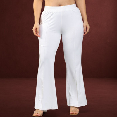 Anitafashion Loose Fit Women White Trousers