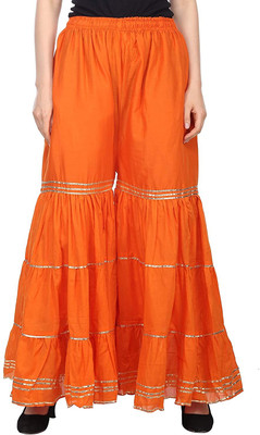 SriSaras Relaxed Women Orange Trousers