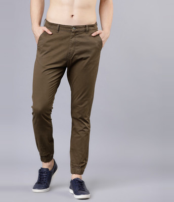 HIGHLANDER Slim Fit Men Green Trousers