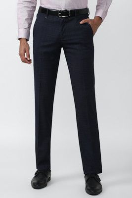 VAN HEUSEN Slim Fit Men Dark Blue Trousers