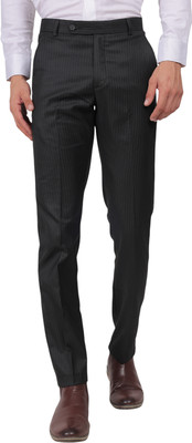 Hoj Regular Fit Men Black Trousers