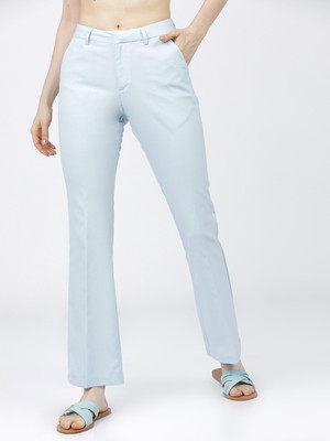 Tokyo Talkies Slim Fit Women Blue Trousers