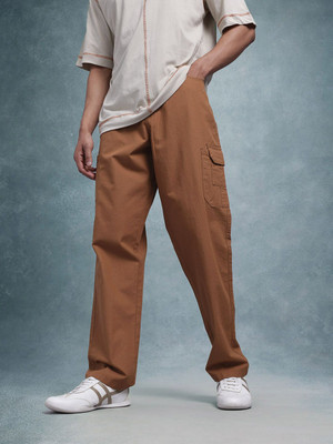 Roadster Relaxed Men Brown Trousers