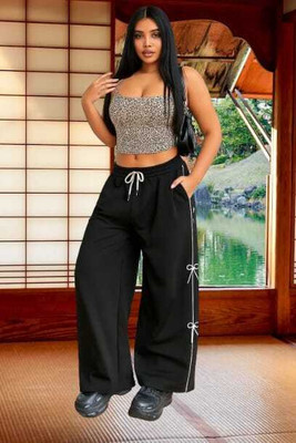 v crone Regular Fit Women Black Trousers