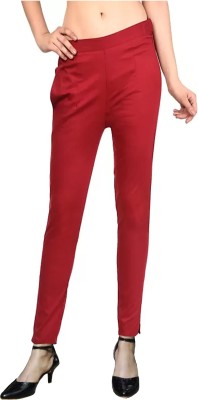 SIFYBRO Slim Fit Women Maroon Trousers