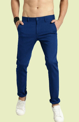 AD & AV Regular Fit Men Blue Trousers