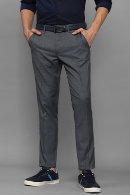 LOUIS PHILIPPE Slim Fit Men Grey Trousers