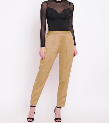 Slurry Regular Fit Women Beige Trousers
