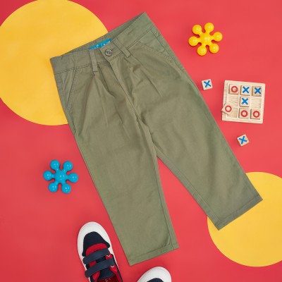 YU by Pantaloons Regular Fit Baby Boys Green Trousers