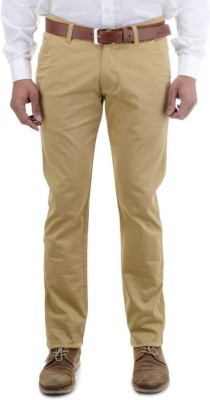 BEN MARTIN Slim Fit Men Khaki Trousers