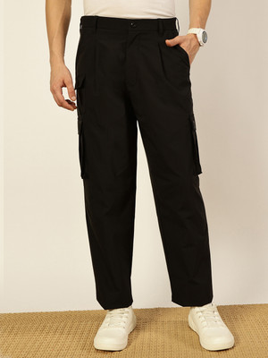 THOMAS SCOTT Loose Fit Men Black Trousers