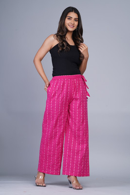 wakshi Flared Women Black Trousers