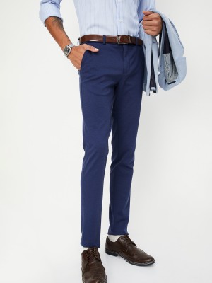 MAX Regular Fit Men Dark Blue Trousers