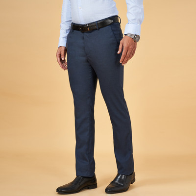 Byford by Pantaloons Slim Fit Men Blue Trousers
