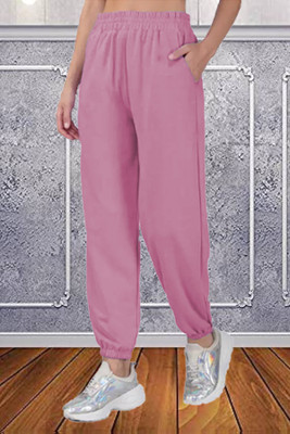 Marc Laurent Regular Fit Women Pink Trousers