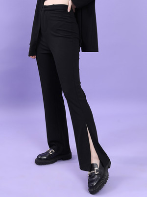 Tokyo Talkies Flared Women Black Trousers