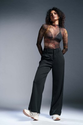 Freakins Women Black Trousers