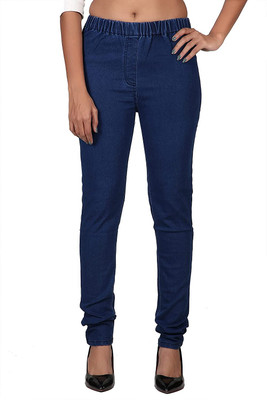 FITWING Skinny Fit Women Blue Trousers