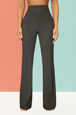 SKD TRENDZ Comfort Fit, Regular Fit Women Grey Trousers