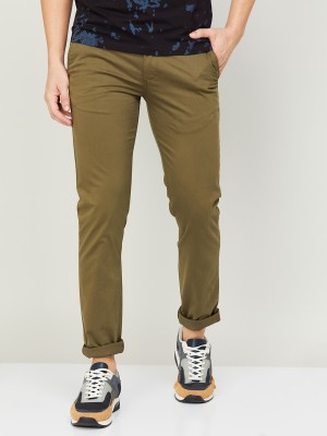 Fame Forever by Lifestyle Regular Fit Men Light Green Trousers