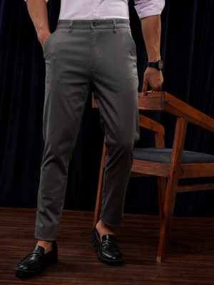 HIGHLANDER Tapered Men Grey Trousers