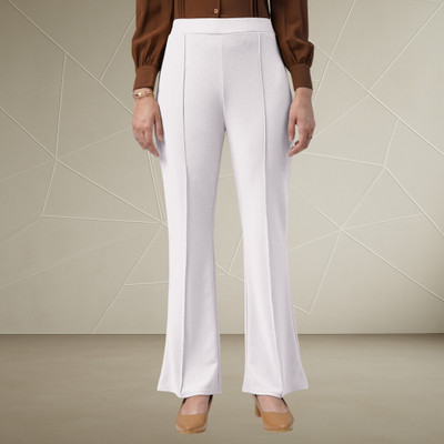 nitafashion Comfort Fit, Regular Fit Women White Trousers