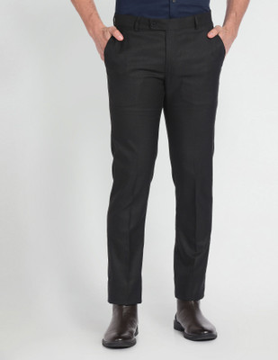 ARROW Regular Fit Men Black Trousers