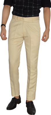 Kundan Regular Fit Men Beige Trousers