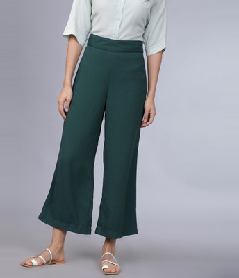 Tokyo Talkies Regular Fit Women Green Trousers