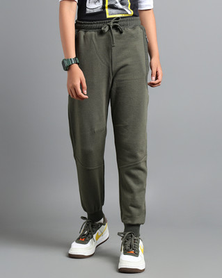 Under Fourteen Only Loose Fit Boys Green Trousers