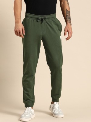 United Colors of Benetton Solid Men Dark Green Track Pants