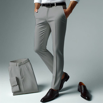 Glad Rag Regular Fit Men Grey Trousers