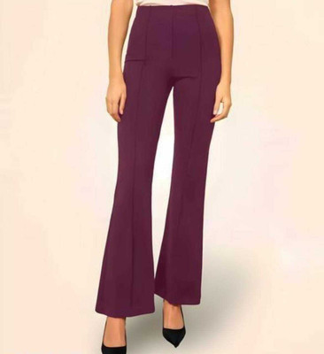 MODERNSSHOP Regular Fit Women Purple Trousers