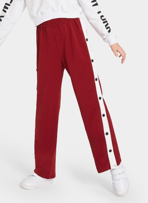 MS BOTTOM Regular Fit Girls Maroon Trousers