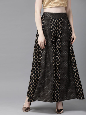 Juniper Flared Women Black Trousers