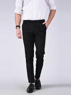 AD & AV Regular Fit Men Black Trousers