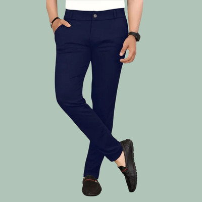 Raienterprises Slim Fit Men Blue Trousers