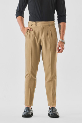 Snitch Straight Fit Men Beige Trousers