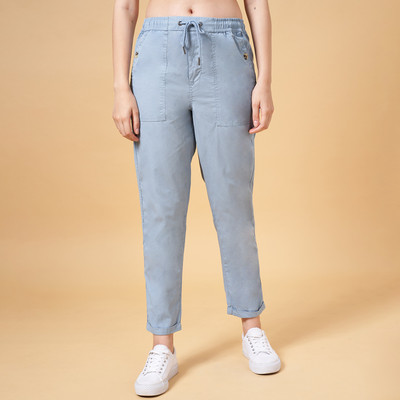 Honey By Pantaloons Relaxed Women Blue Trousers