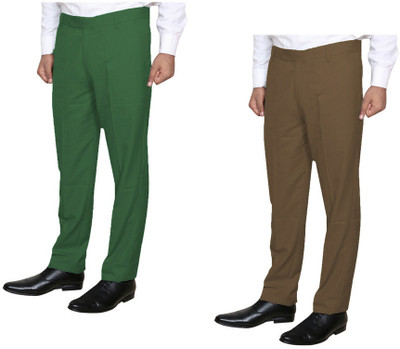 IndiWeaves Slim Fit Men Multicolor Trousers