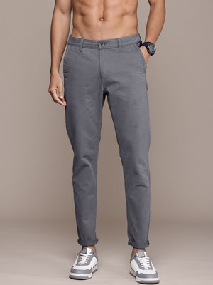 Roadster Slim Fit Men Grey Trousers
