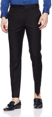 ELANHOOD Slim Fit Men Black Trousers